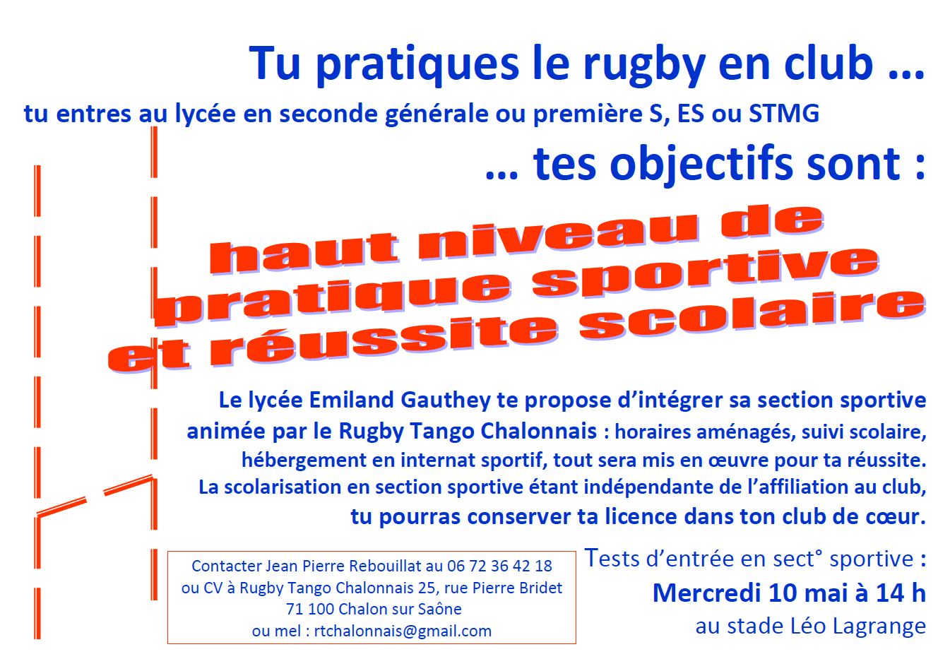affiche SECTION SPORTIVE EMILAND GAUTHEY