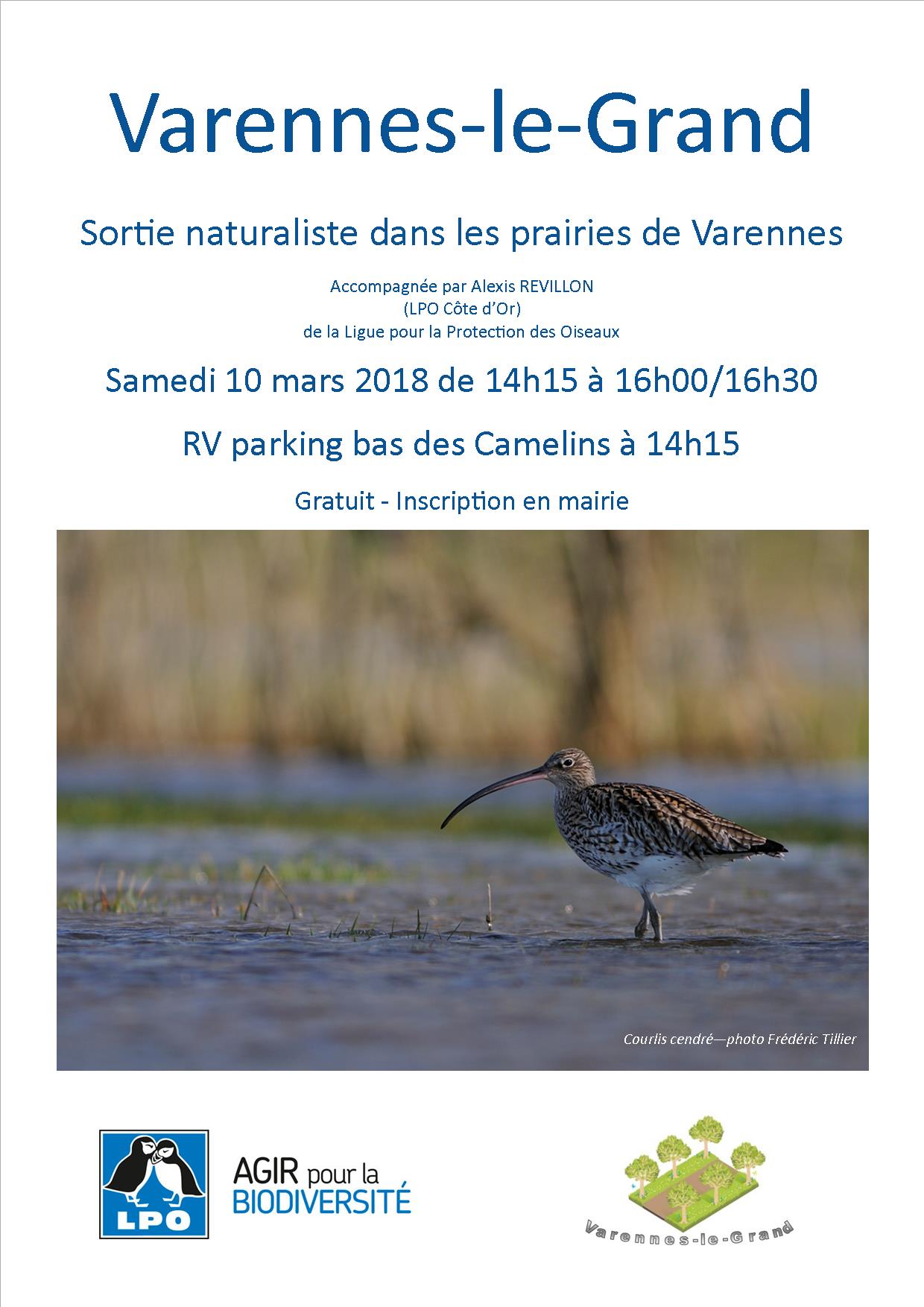 affiche Sortie naturaliste en prairie de Varennes-le-Grand