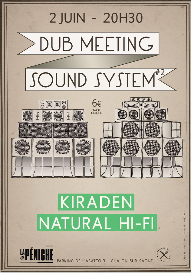 affiche Dub Meeting Sound System #2 : Kiraden meets Natural Hifi