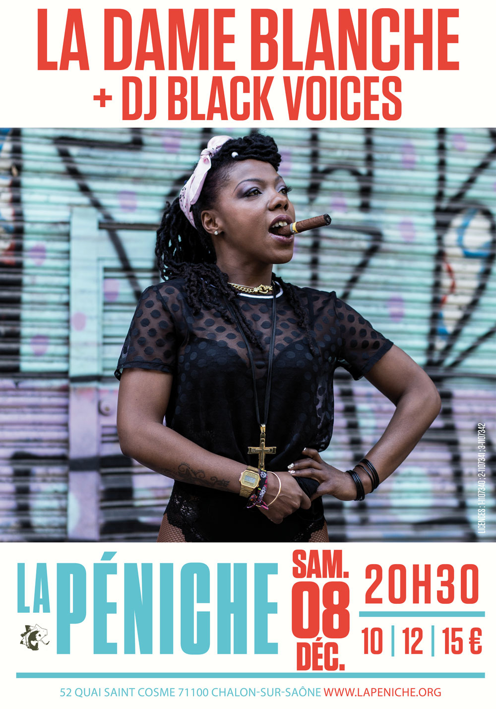 affiche La Dame Blanche + DJ Black Voices