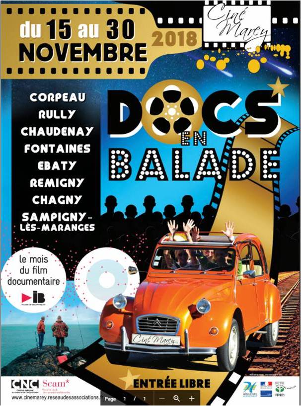 affiche CinéMarey - Docs en balade 2018 - Chaudenay