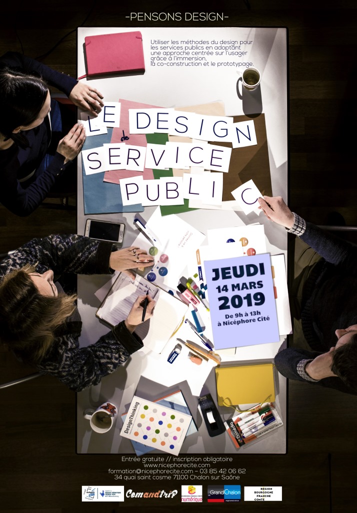 affiche  Pensons Design de service public