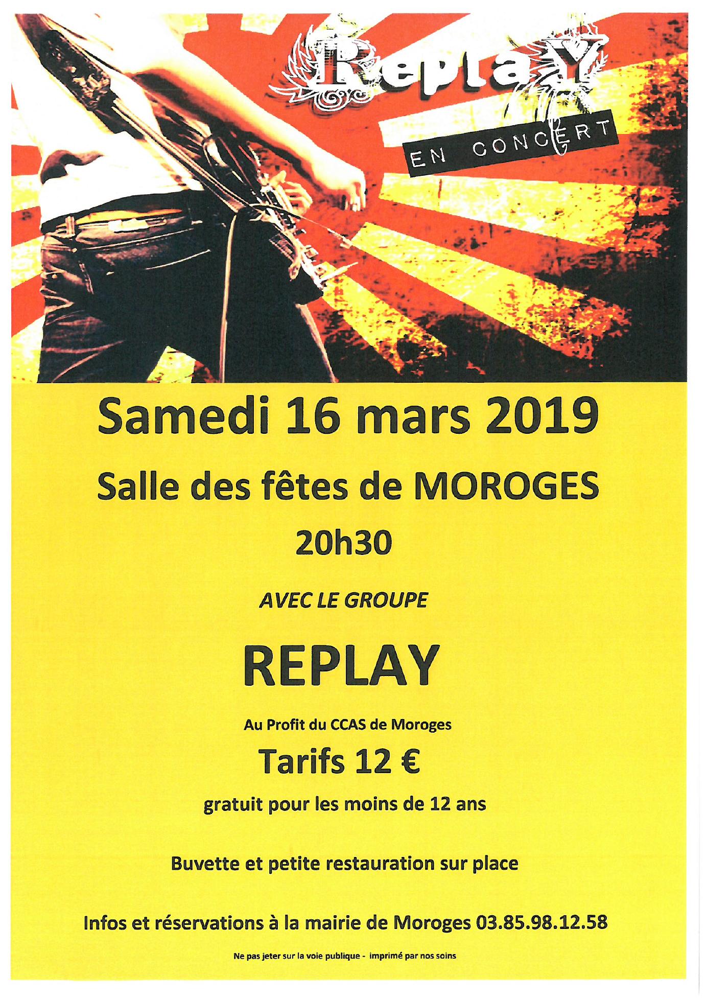 affiche Concert REPLAY 