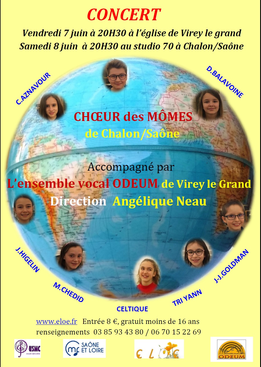 affiche Concert "Choeur des Mômes" et "ODEUM"