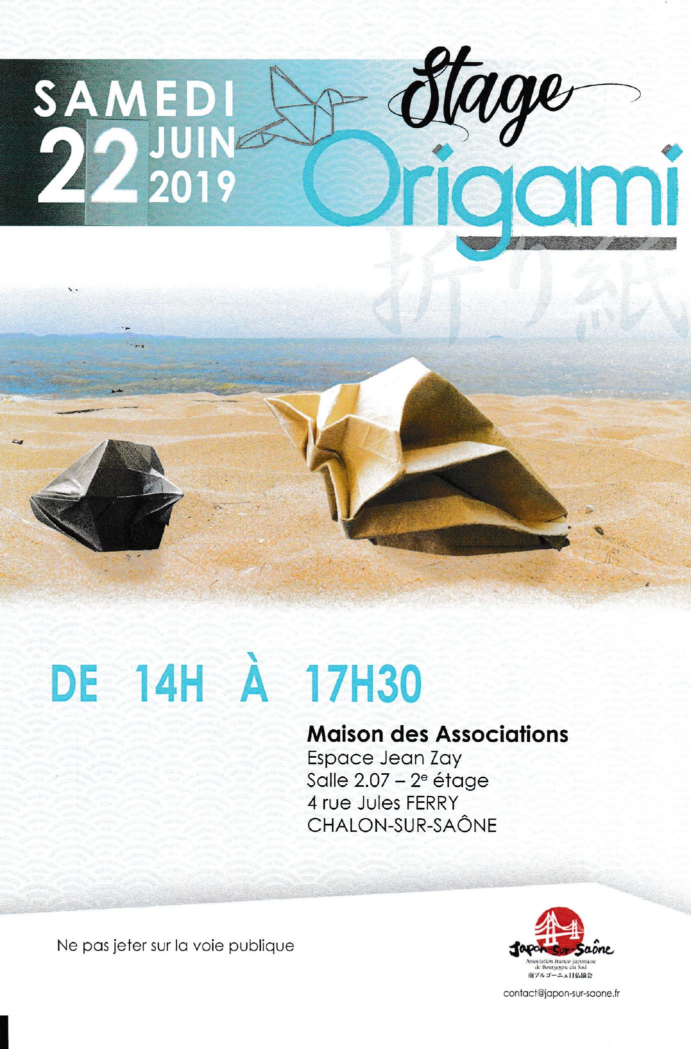 affiche Stage ORIGAMI