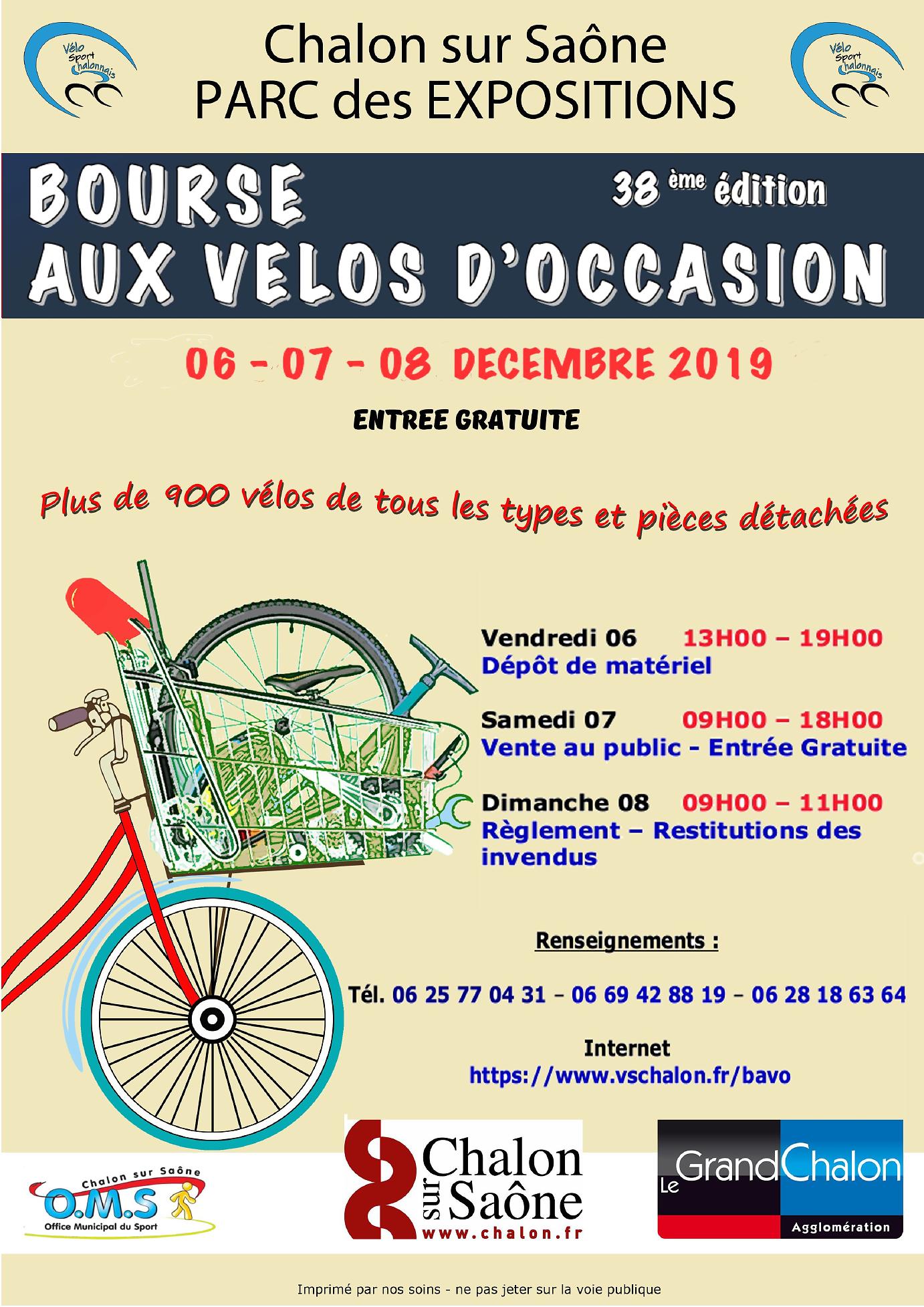 affiche 38 ème Bourse aux vélos d'occasion