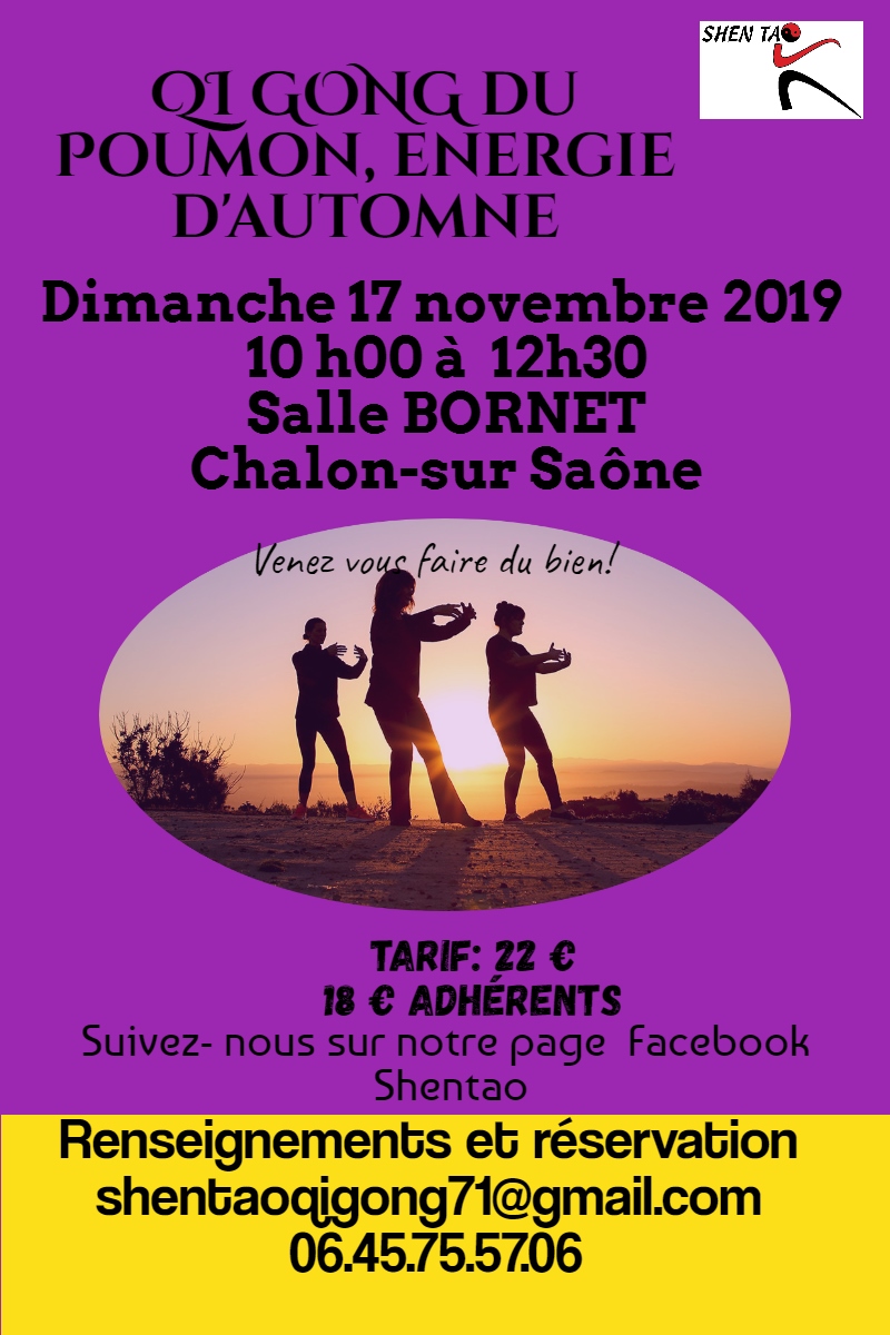 affiche Atelier de Qi GONG d'automne, l'énergie du Poumon