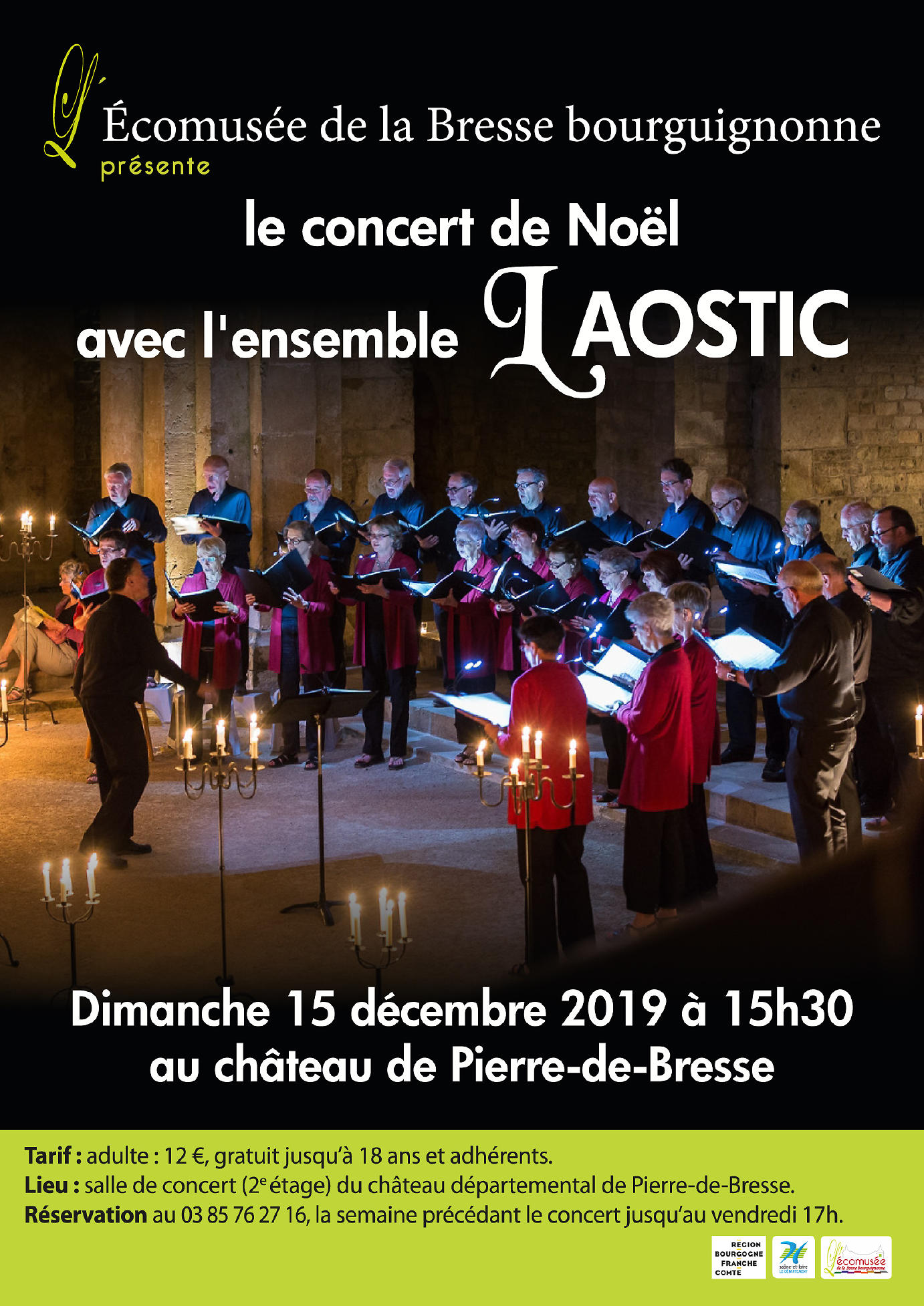 affiche Ecomusée : Concert de Noël au château